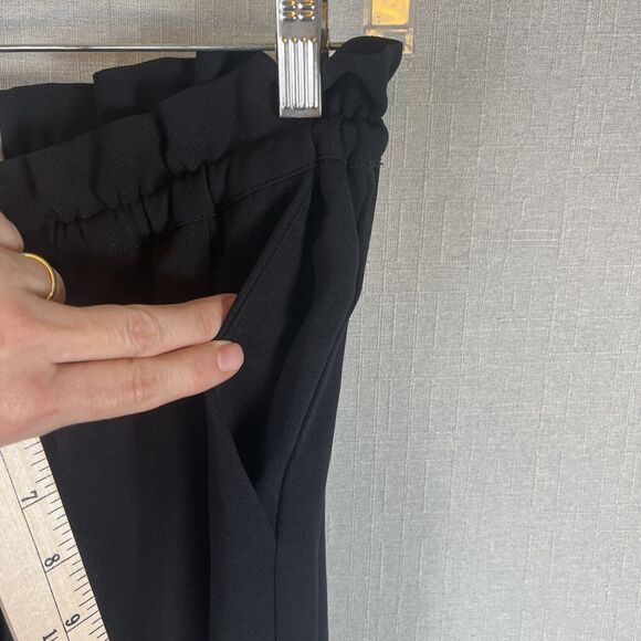 Aritzia Wilfred Kari Pants Size Small Pant Drawstring Pockets Black Paper Bag - Picture 7 of 16